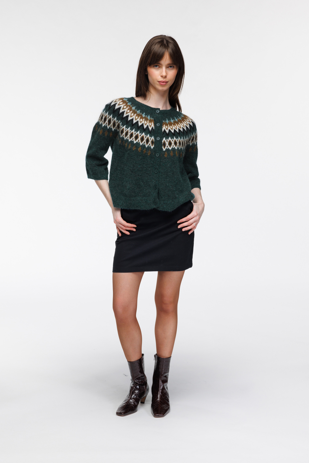 Ann Kristin topp - Petrol grønn image #1