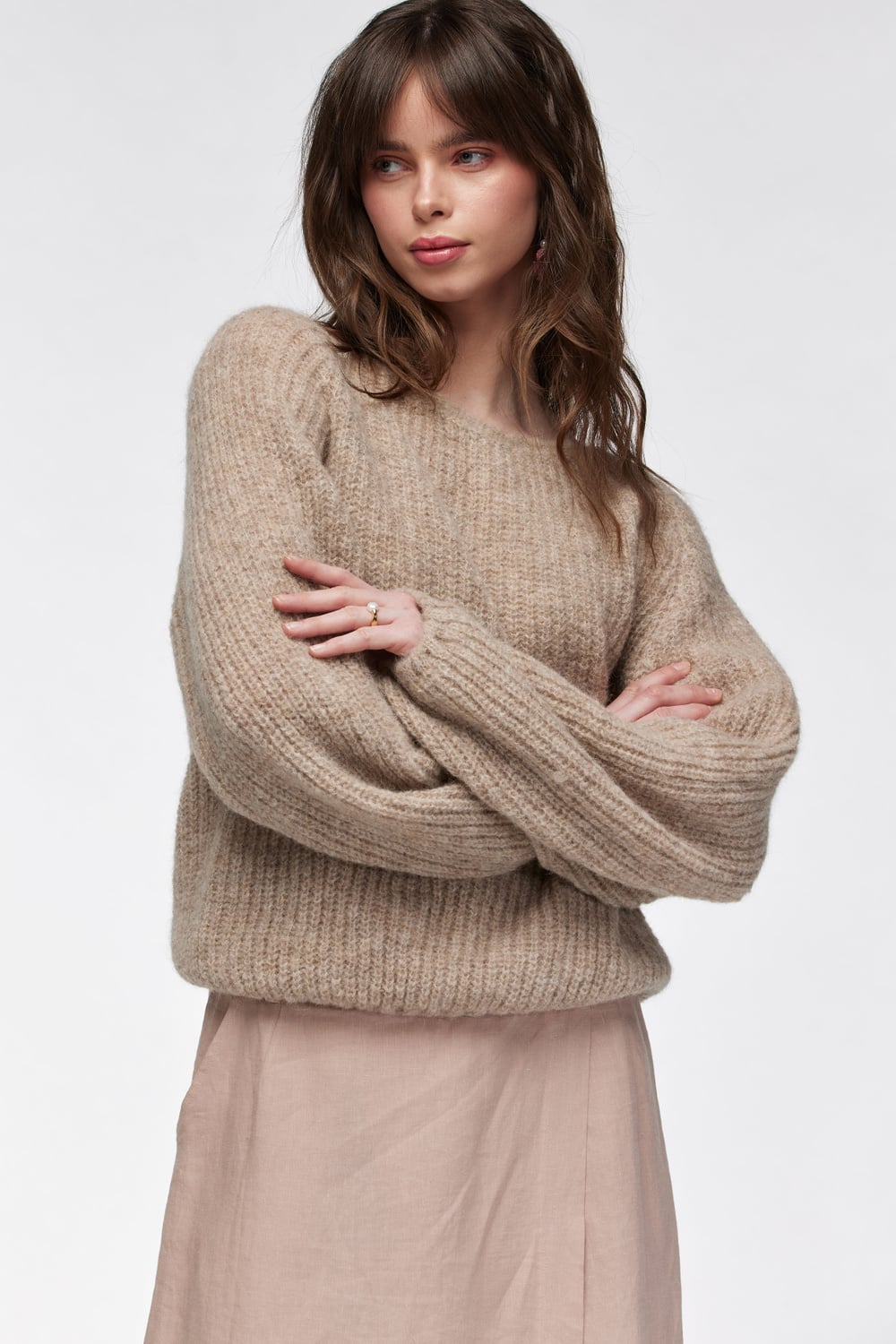 Lerke genser kort Sand - Sand image #1