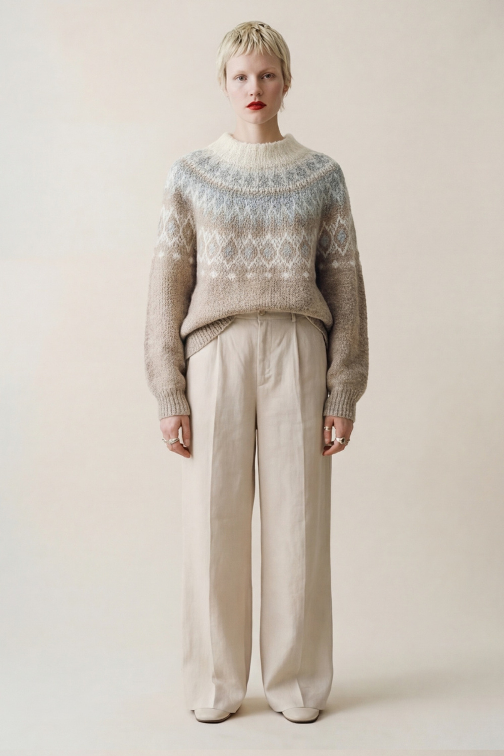 Bodil genser Sand - Sand image #4