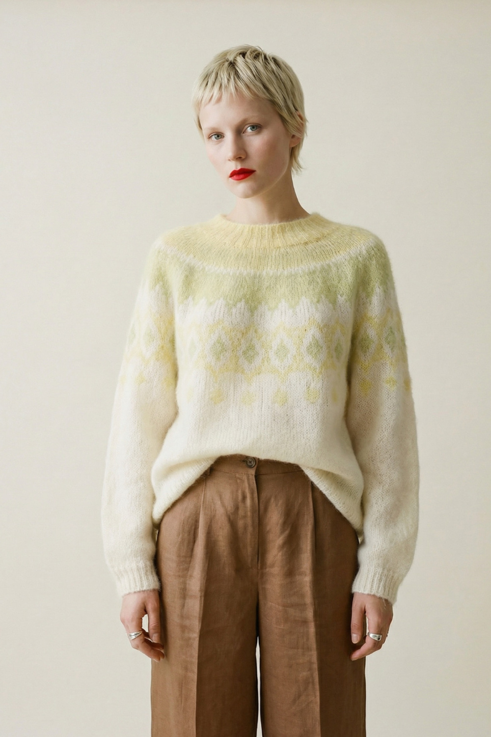 Bodil genser gul - Gul image #1