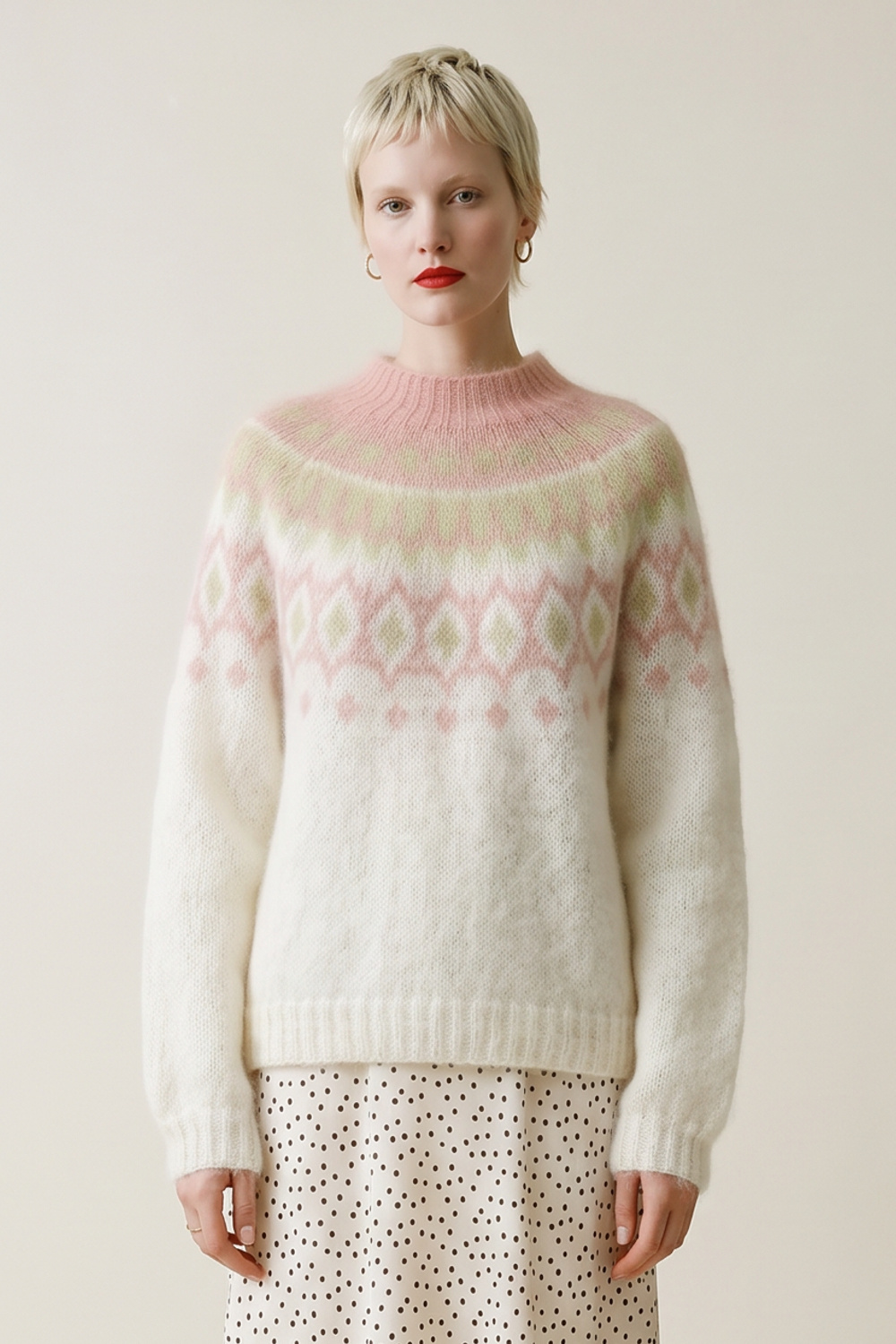 Bodil genser sukkerrosa - Sukkerrosa image #1