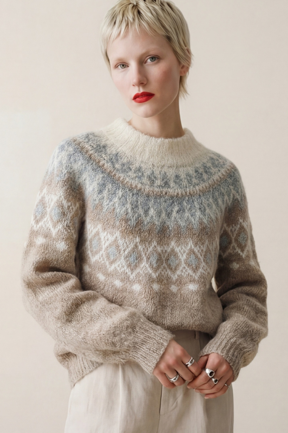 Bodil genser Sand - Sand image #1