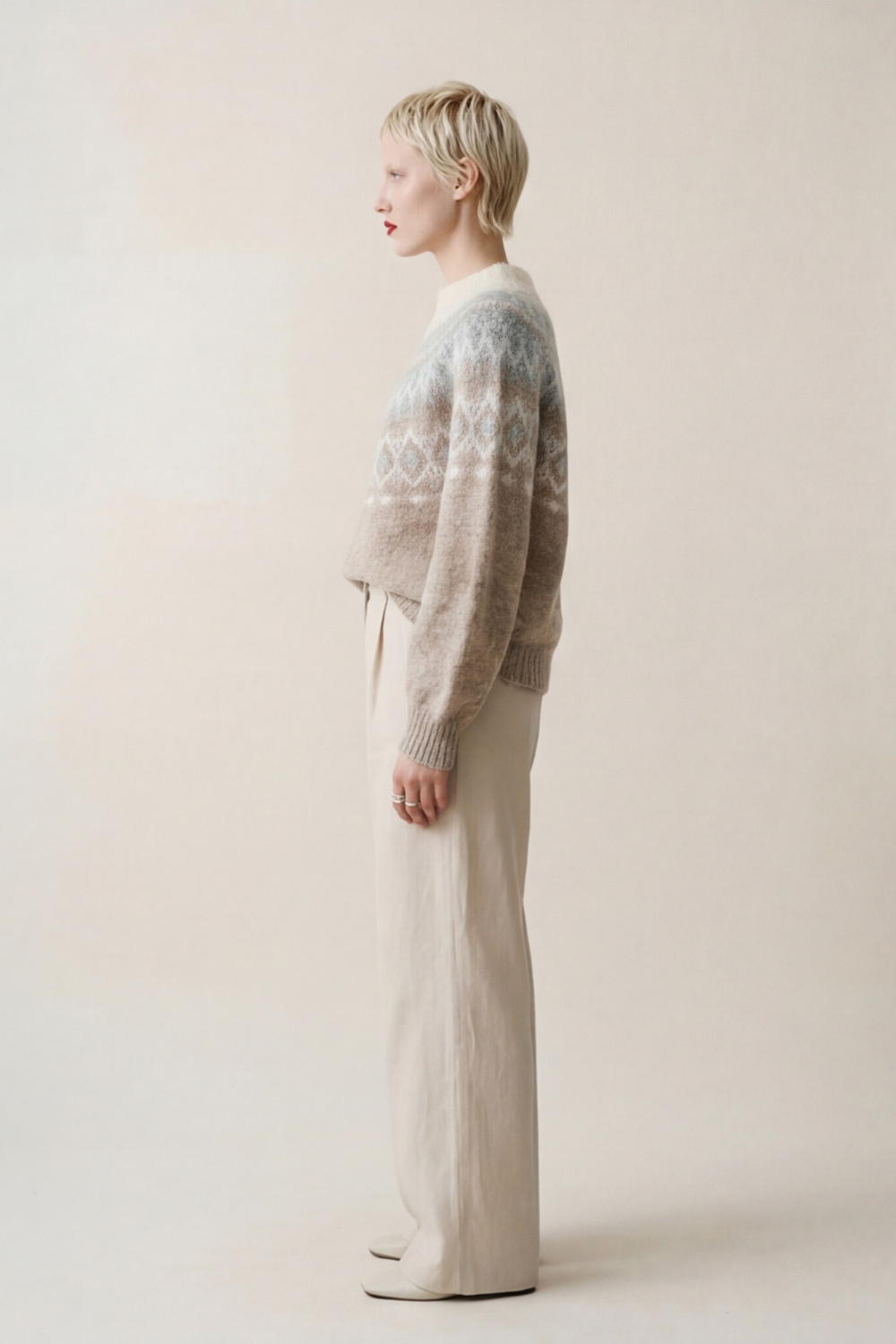 Bodil genser Sand - Sand image #3