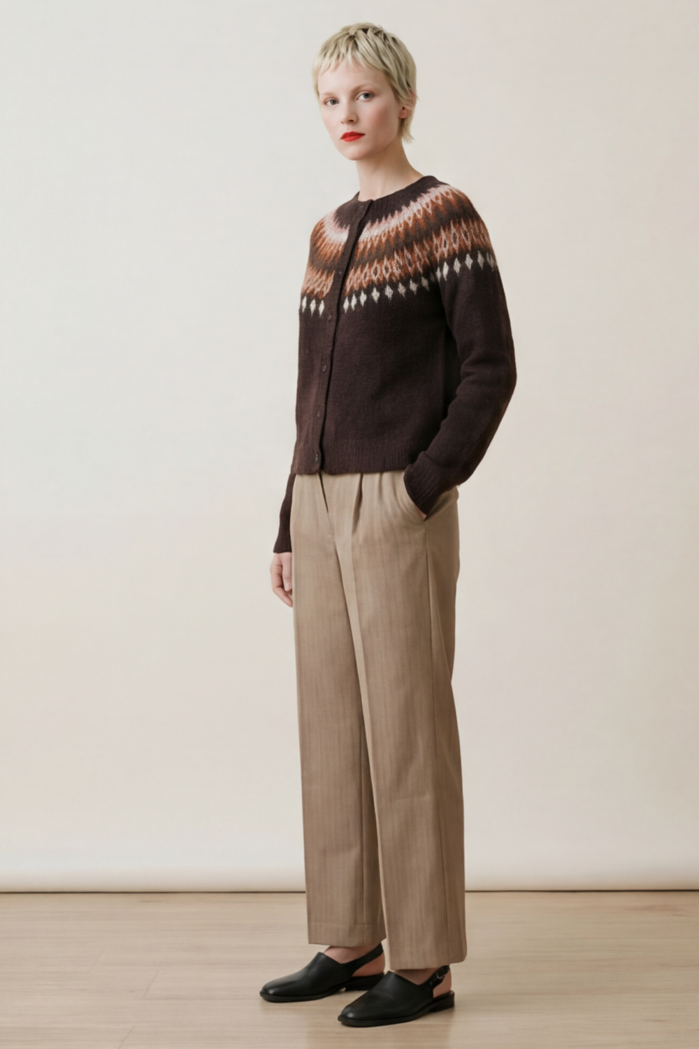Ann cardigan jord - Jord image #1