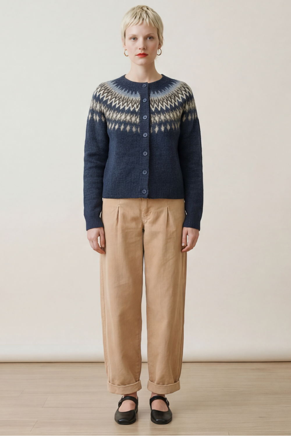 Ann cardigan midnatt - Midnatt image #1
