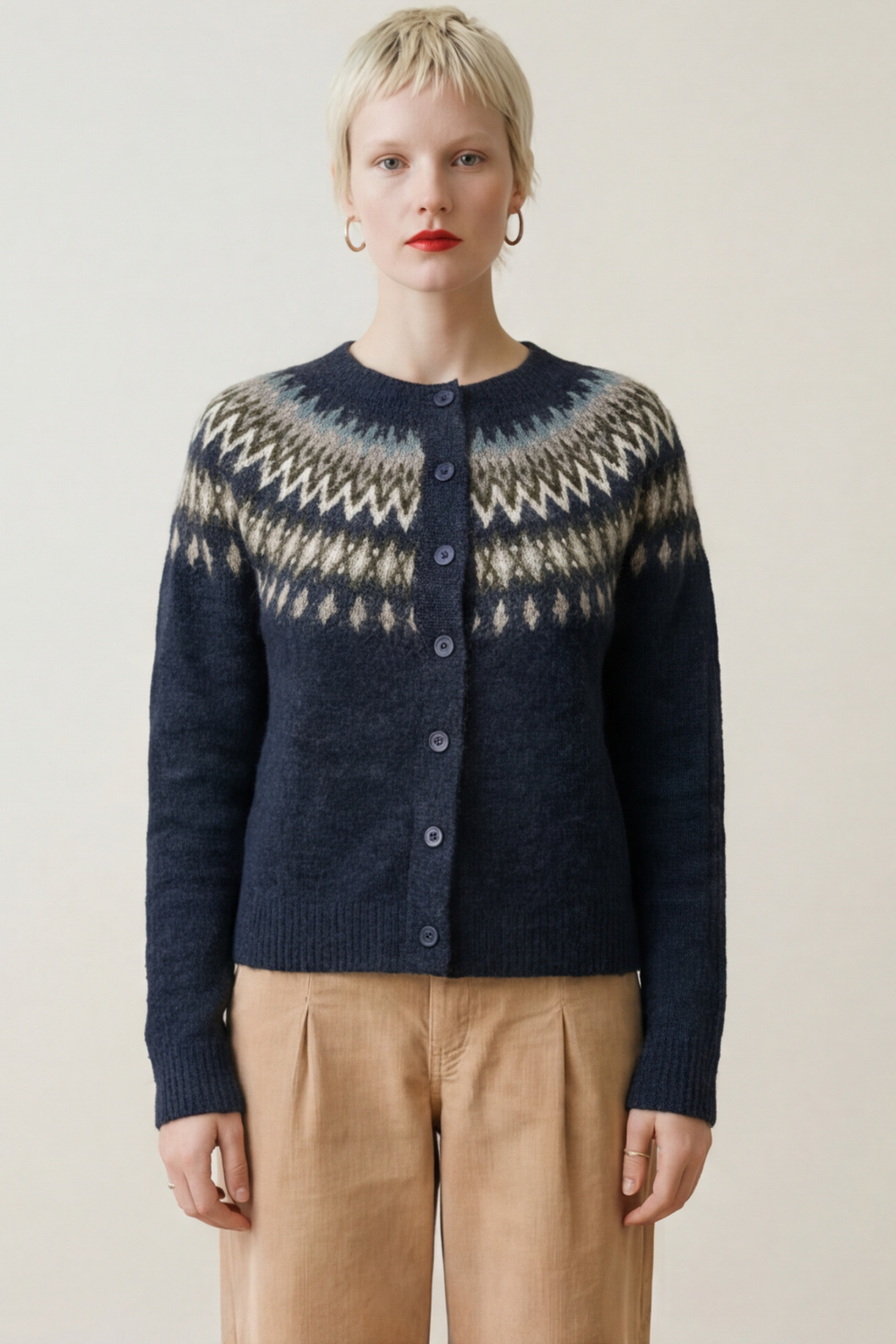 Ann cardigan midnatt - Midnatt image #2