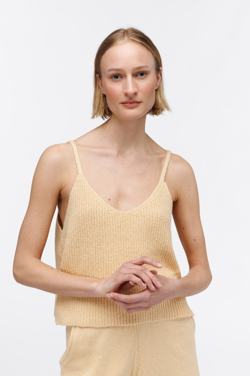 Top rib strågul - Strågul image #2