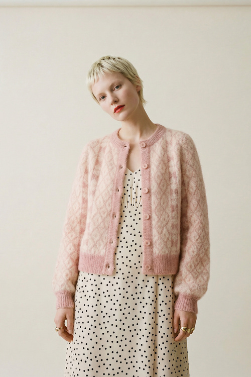 Maja cardigan - Perlerosa image #2