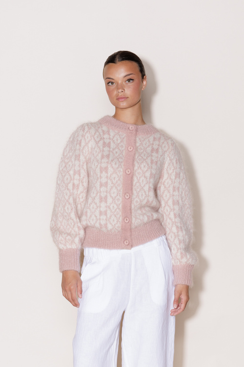 Maja cardigan - Perlerosa image #1
