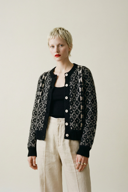 Maja cardigan - Svart mix image #1