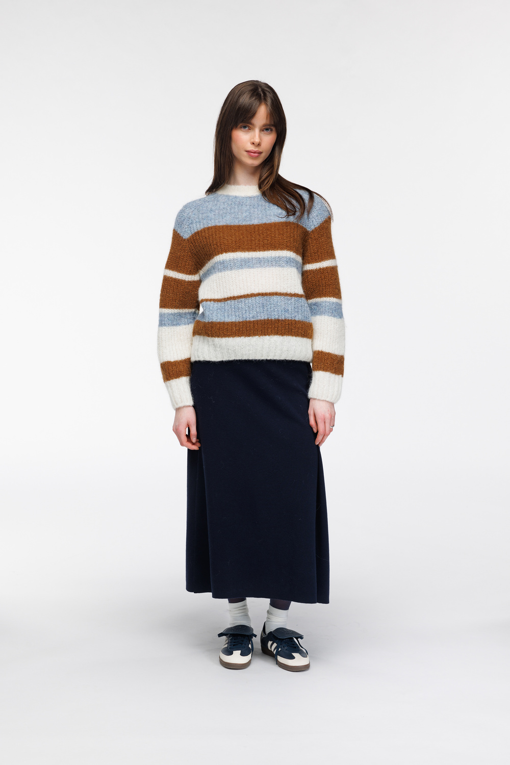 Lerke genser stripe Ekornbrun - Ekornbrun image #1