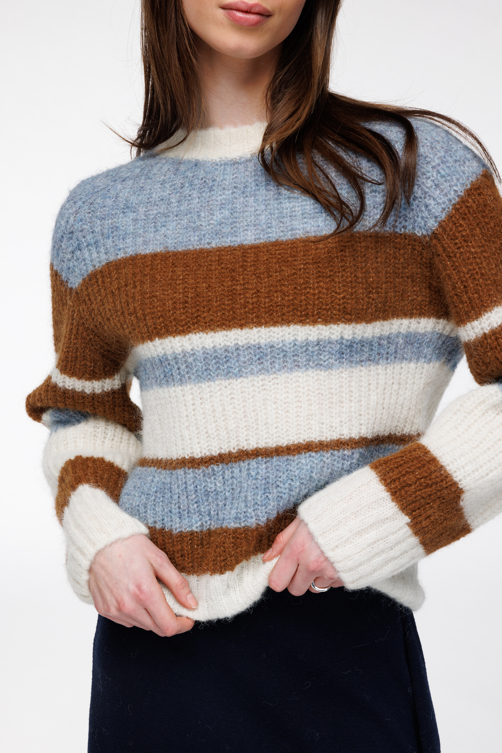 Lerke genser stripe Ekornbrun - Ekornbrun image #2