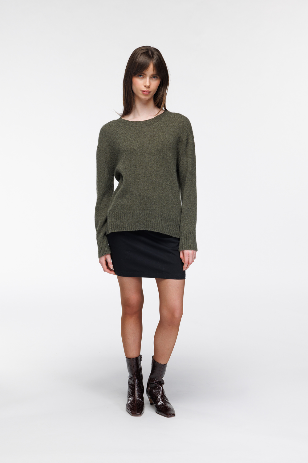Heidi genser kasjmir Mose grønn - Mose grønn image #1