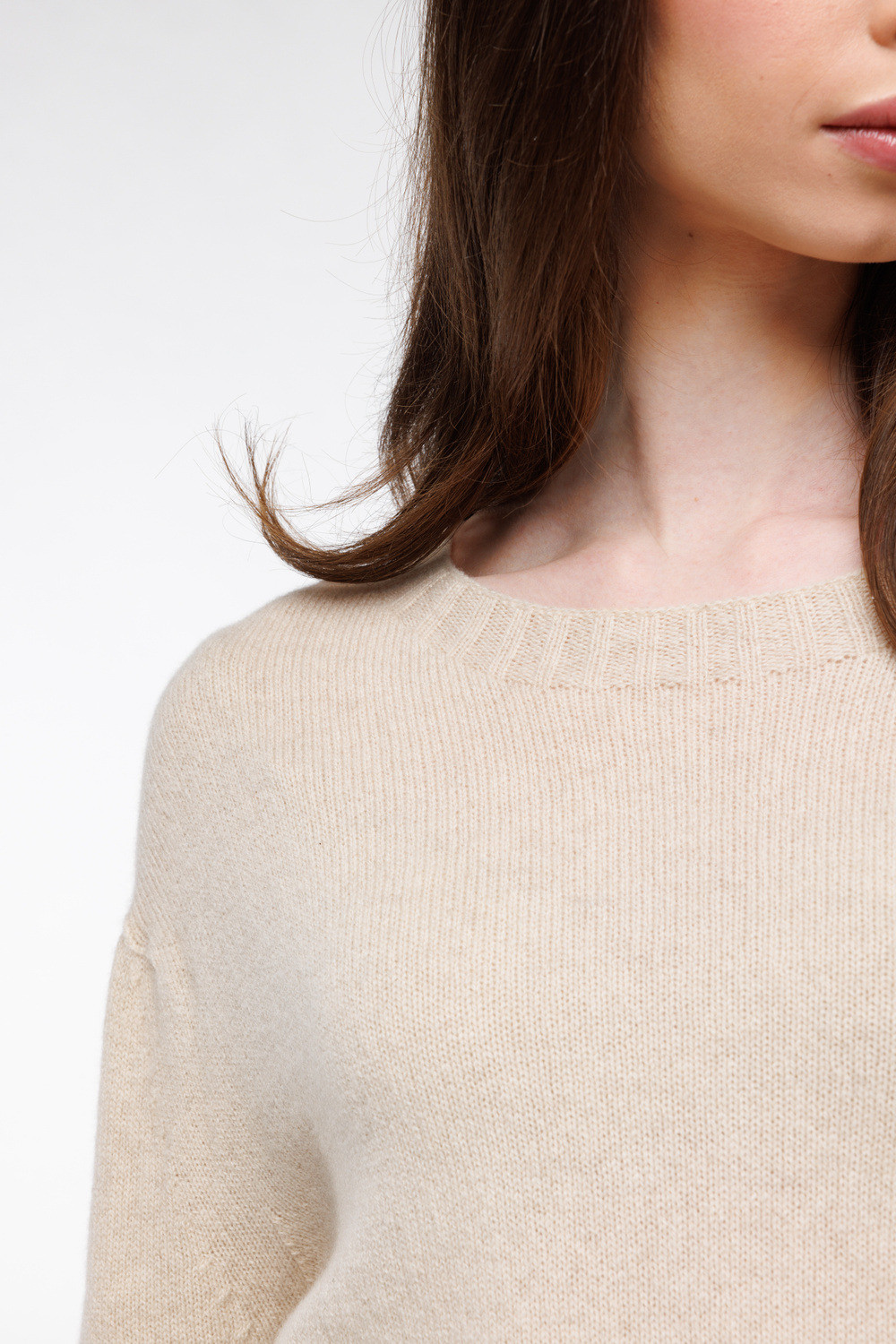 Heidi genser kasjmir Lys sand - Lys sand image #5