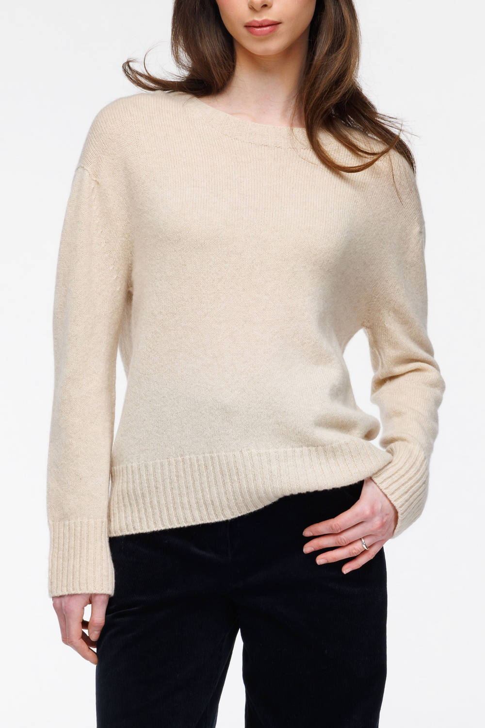 Heidi genser kasjmir Lys sand - Lys sand image #1