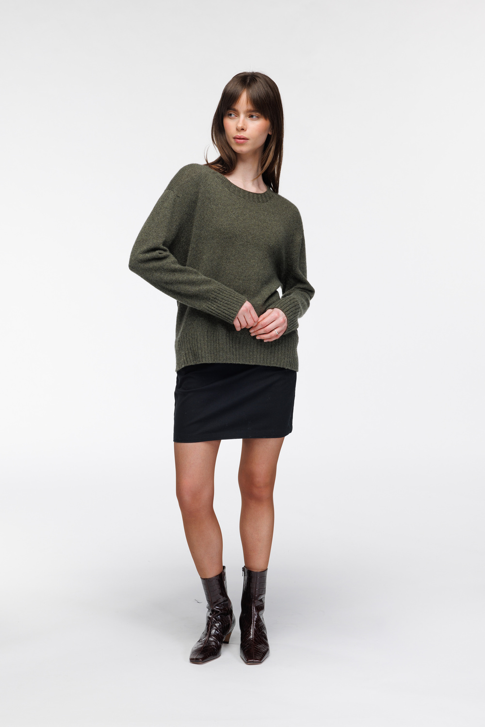 Heidi genser kasjmir Mose grønn - Mose grønn image #2
