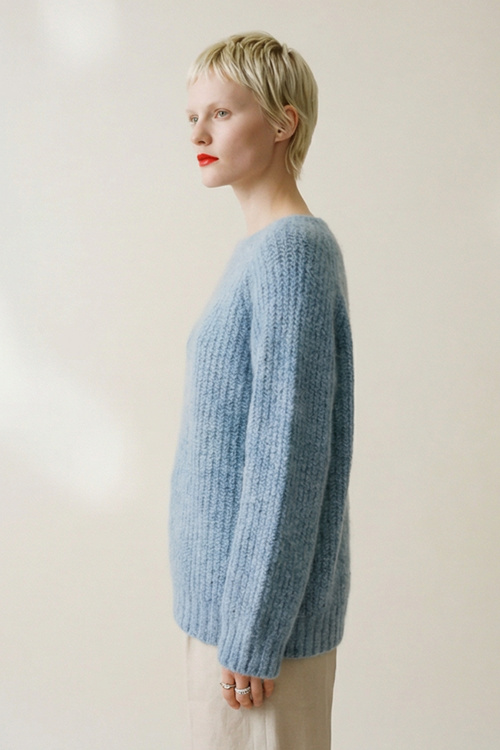 Lerke genser lang Himmelblå - Himmelblå image #2