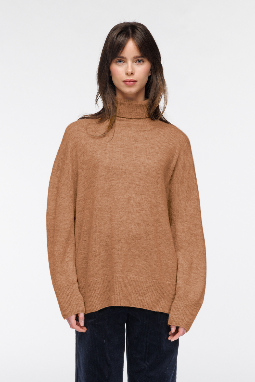 Alli høyhalset genser Sand - Sand image #1