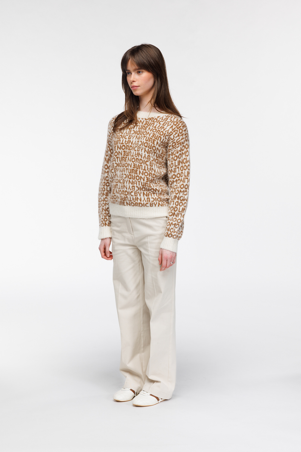 Lykke bokstav genser Ekornbrun - Ekornbrun image #3