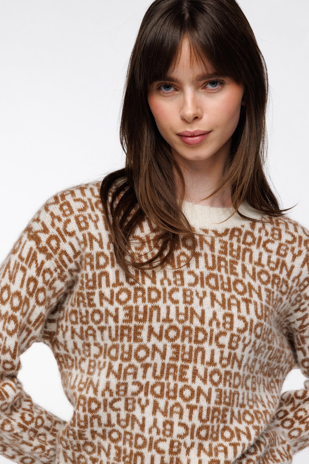 Lykke bokstav genser Ekornbrun - Ekornbrun image #2