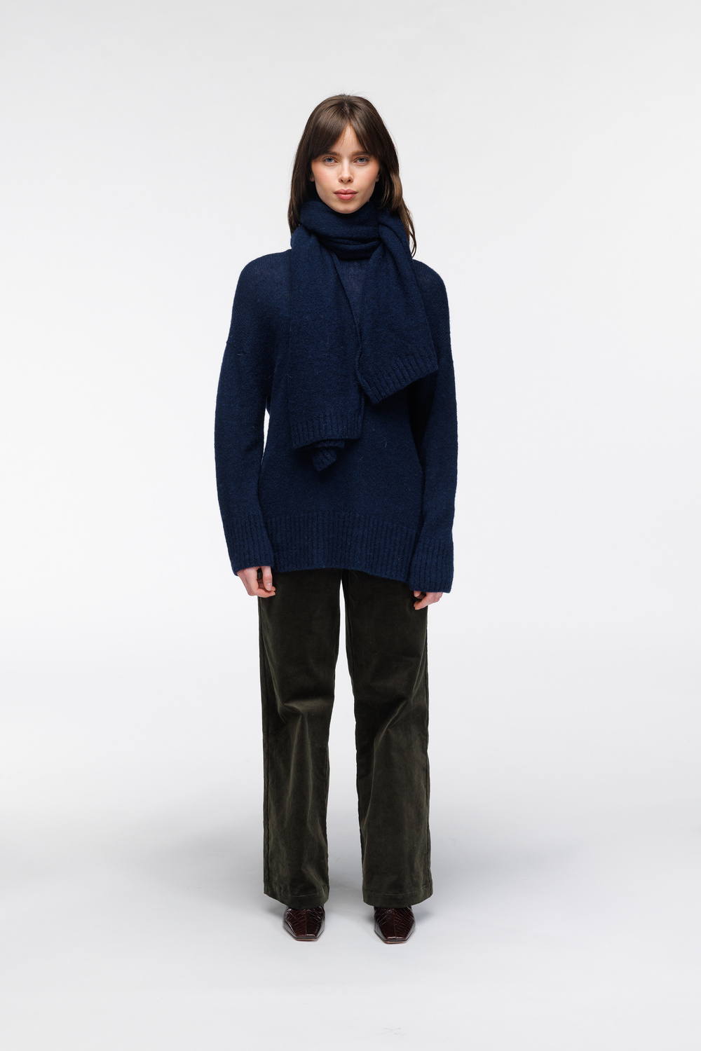 Vibeke skjerf bred Midnatt - Midnatt image #1