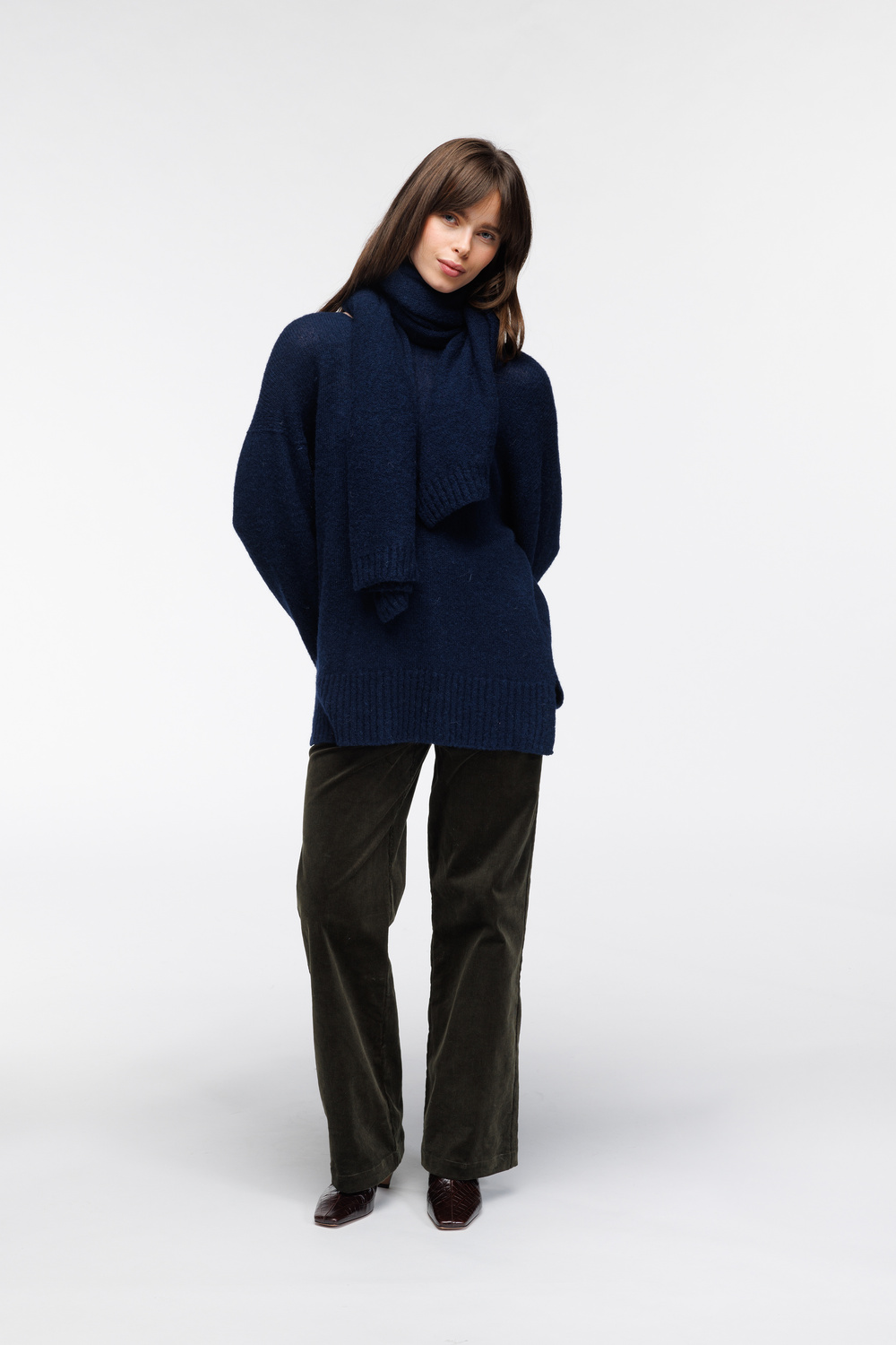 Vibeke skjerf bred Midnatt - Midnatt image #2