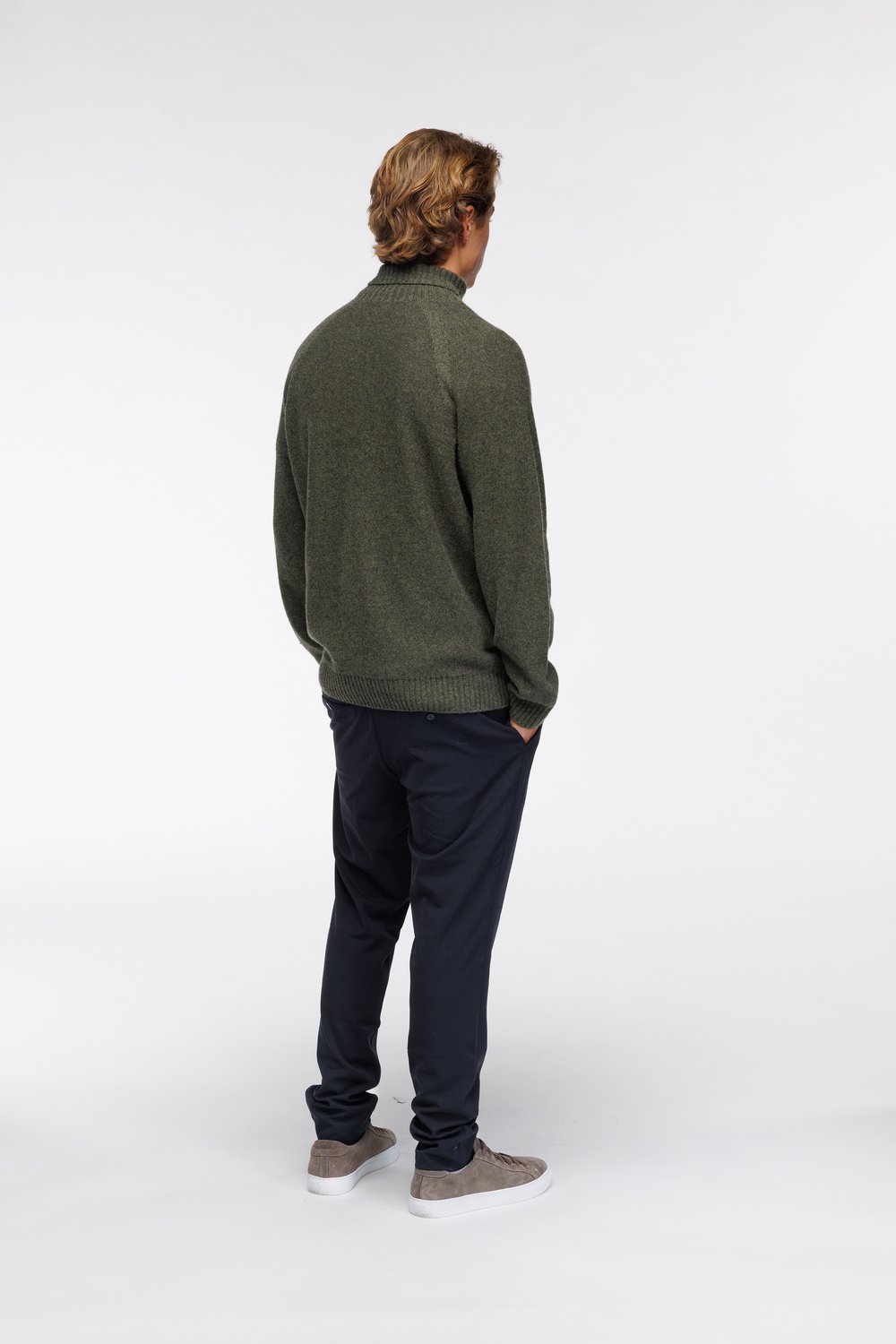 Thomas høy hals W kasjmir Mose grønn - Mose image #4